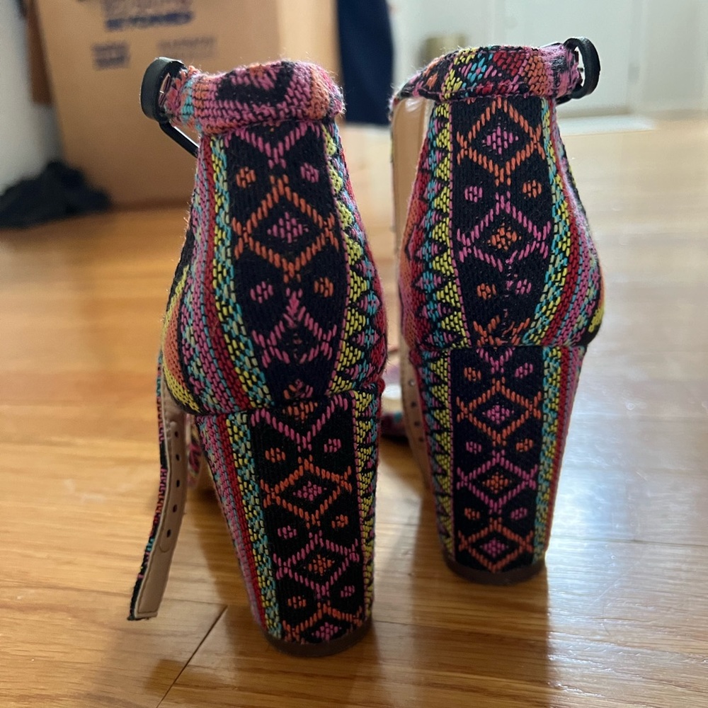 Jessica Simpson Multi Color Block Heels - Picture 4 of 4